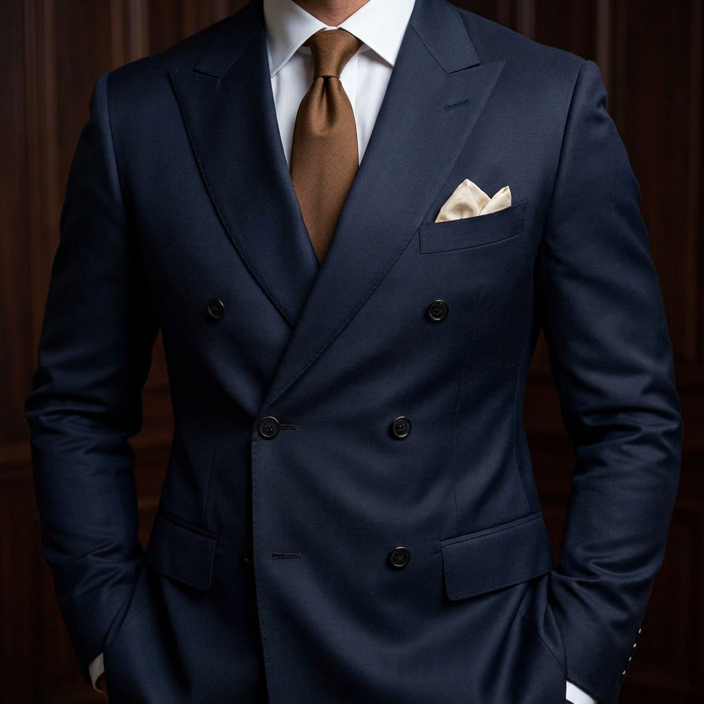 Morden Double-Breasted Tailored Suit
