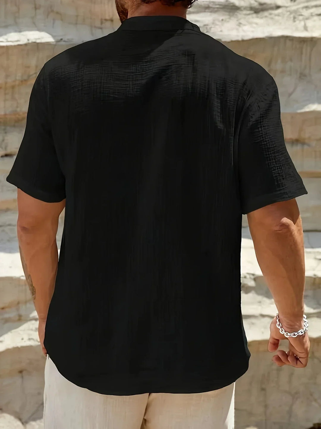 Lightweight Fashion | Elegant Stand-Up Collar Summer Shirt