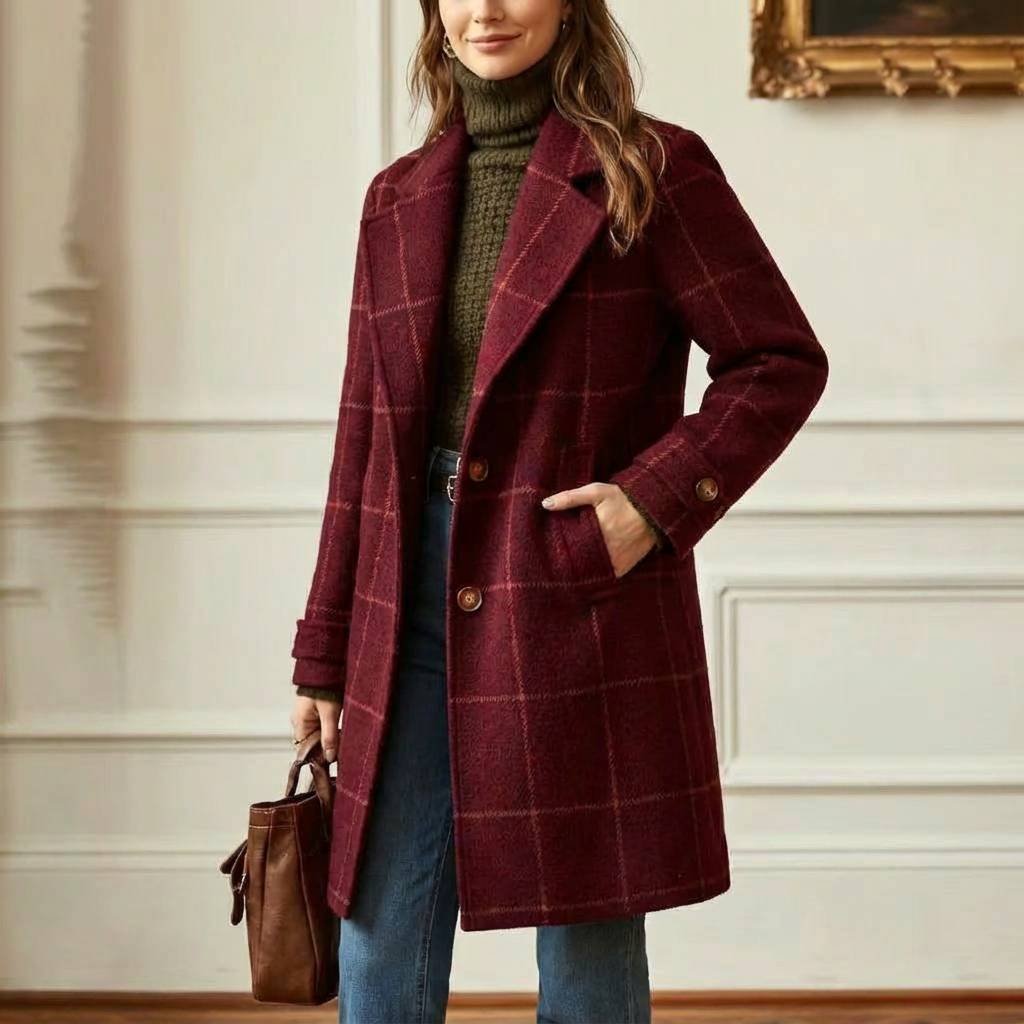 Arvae – Elegant checked coat