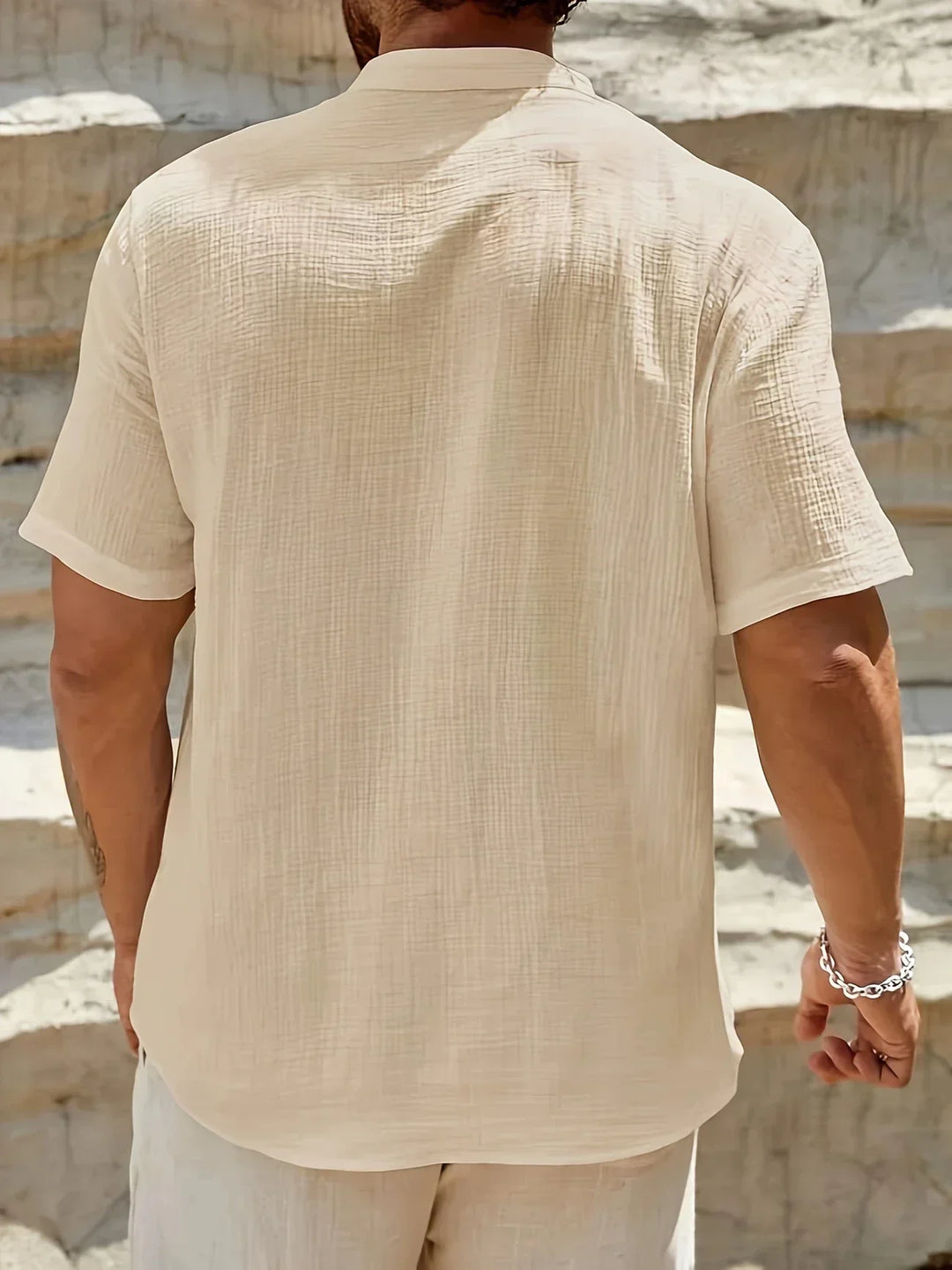 Lightweight Fashion | Elegant Stand-Up Collar Summer Shirt