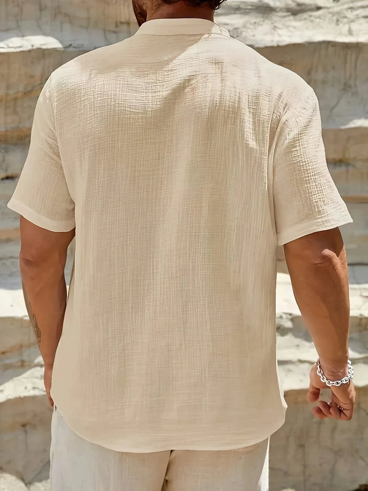 Lightweight Fashion | Elegant Stand-Up Collar Summer Shirt