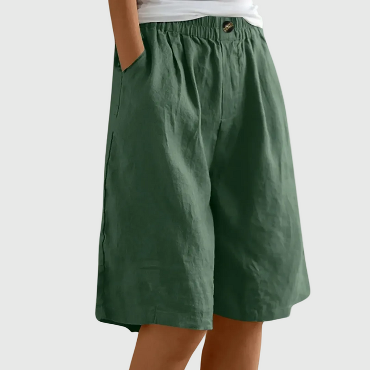Mode Lumiére™| Marie Elastic Waist Loose Shorts