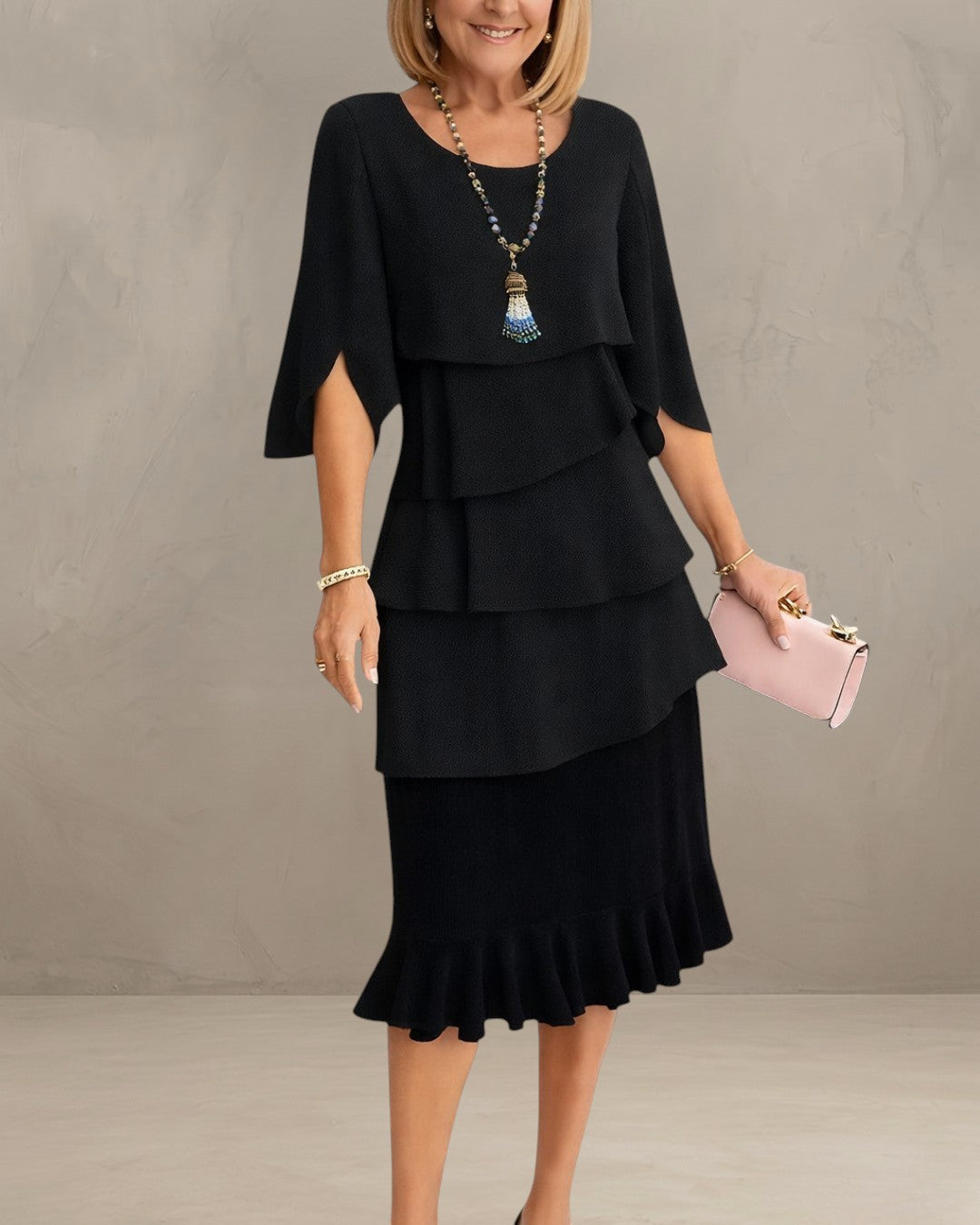 Light Mode | RUFFLED MIDI DRESS