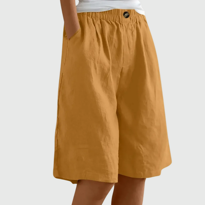 Mode Lumiére™| Marie Elastic Waist Loose Shorts