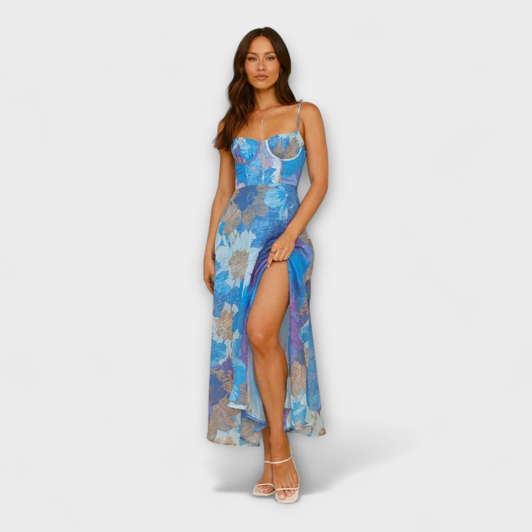 Audrey - Women's Floral Print Dress - Stylish and Attractive