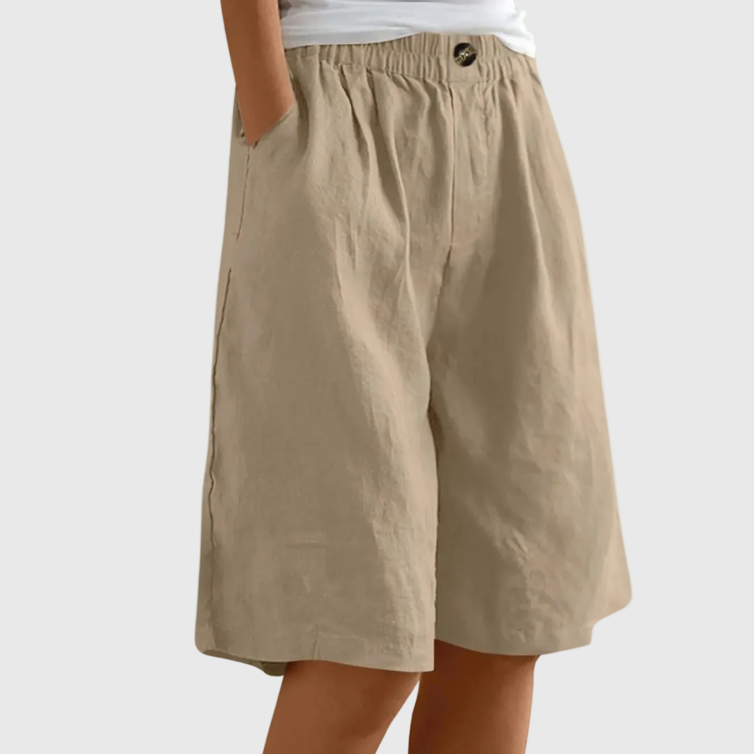 Mode Lumiére™| Marie Elastic Waist Loose Shorts