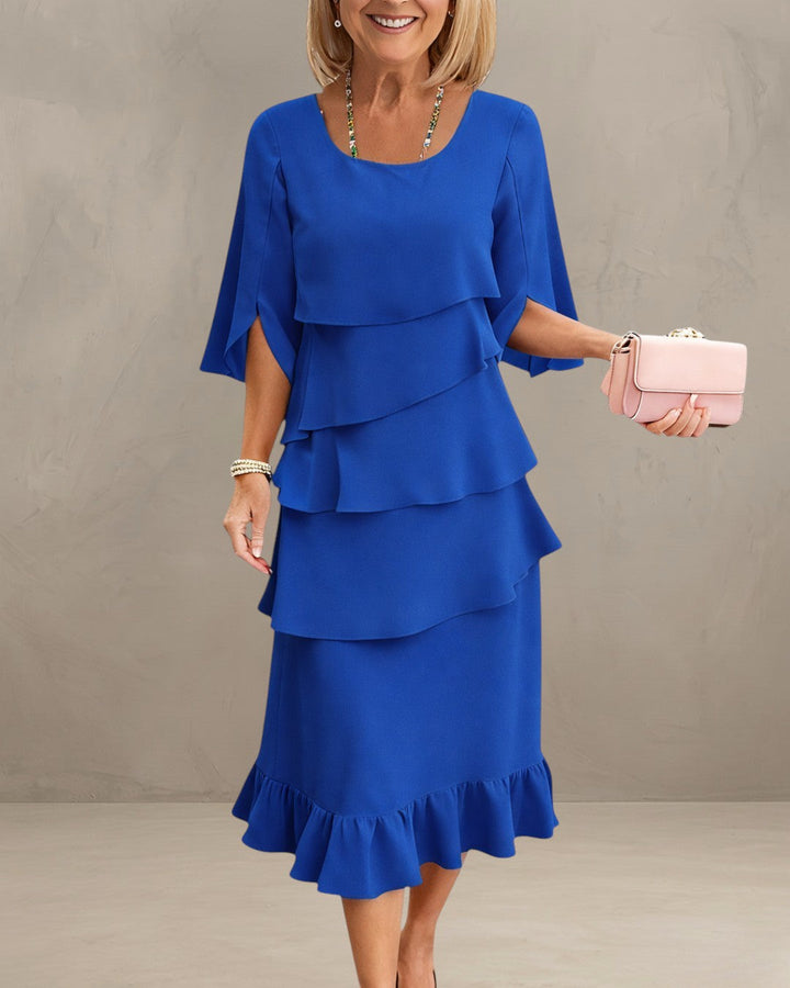 Light Mode | RUFFLED MIDI DRESS