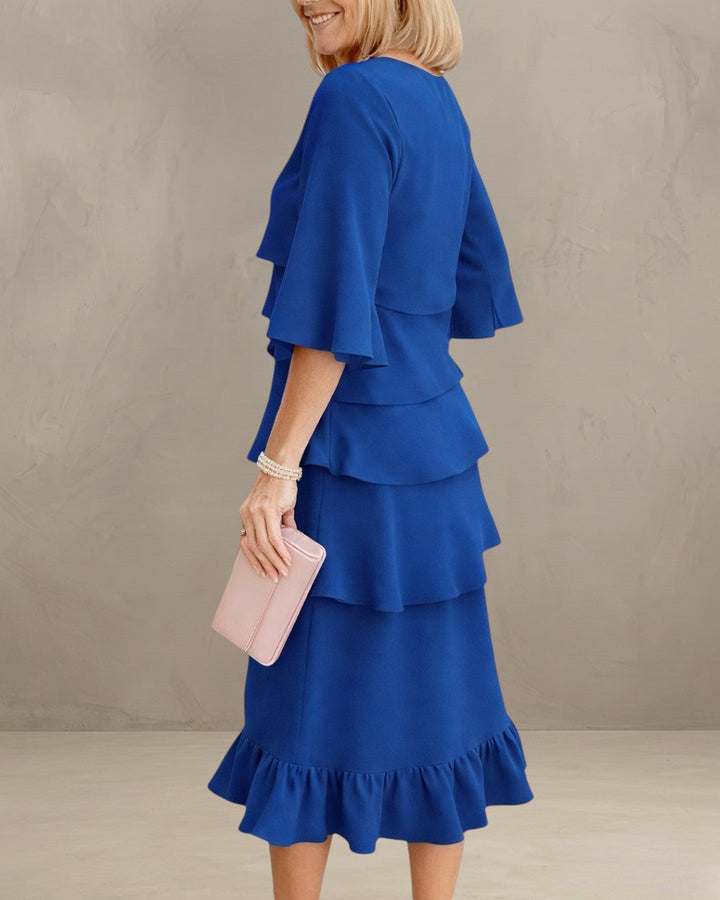 Light Mode | RUFFLED MIDI DRESS