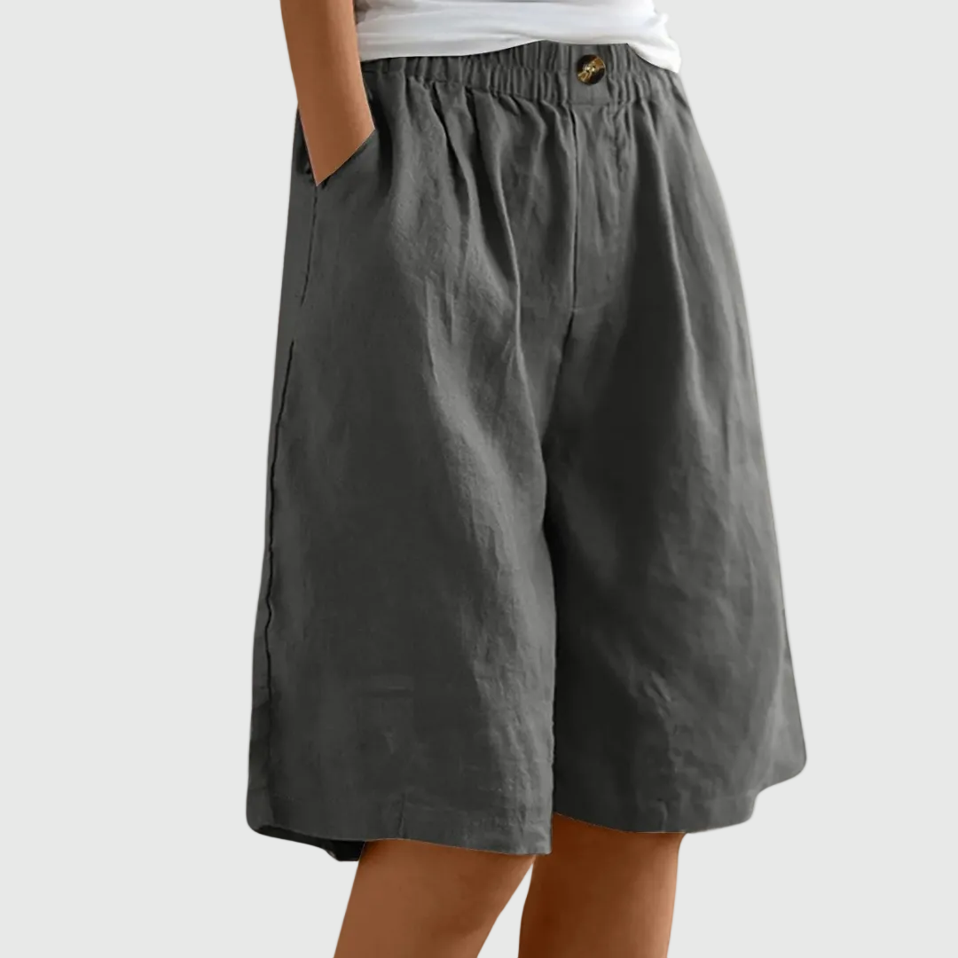 Mode Lumiére™| Marie Elastic Waist Loose Shorts
