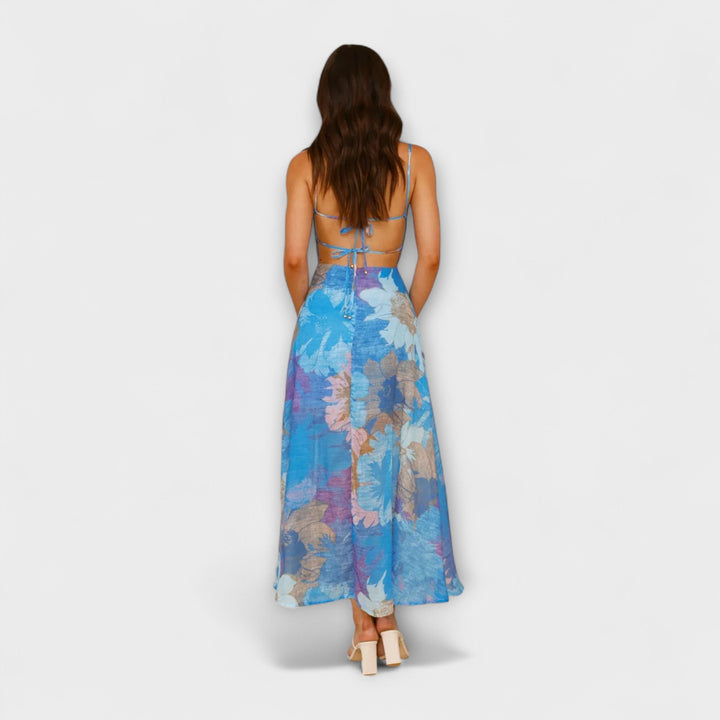 Audrey - Women's Floral Print Dress - Stylish and Attractive