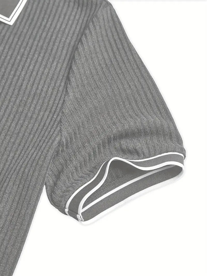Mode Lumiére™| Elegant short-sleeved polo shirt