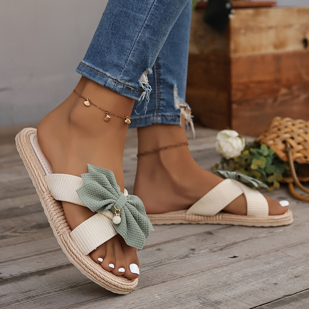 Elmira | Elegant Knot Platform Sandals