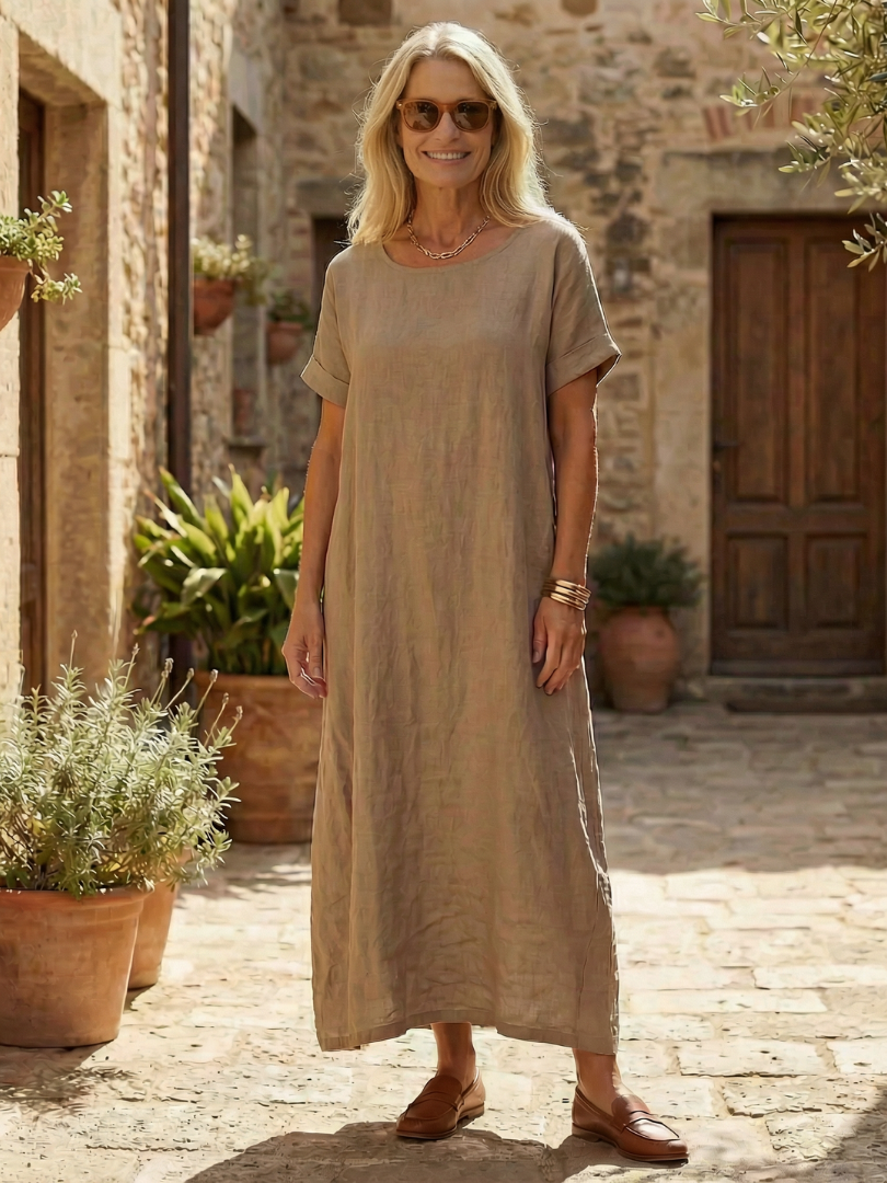 Rosaline | Simple linen summer dress