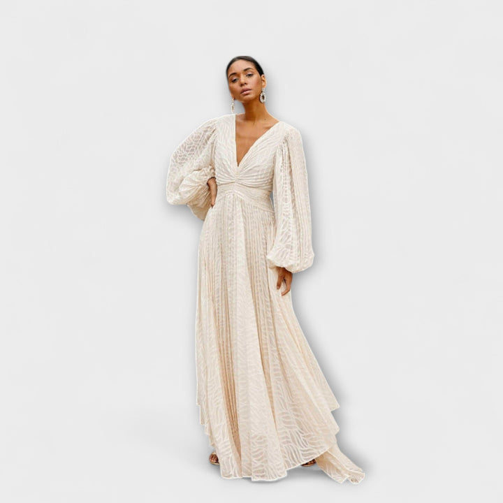 Elsa - Allegory Cream Maxi Dresses
