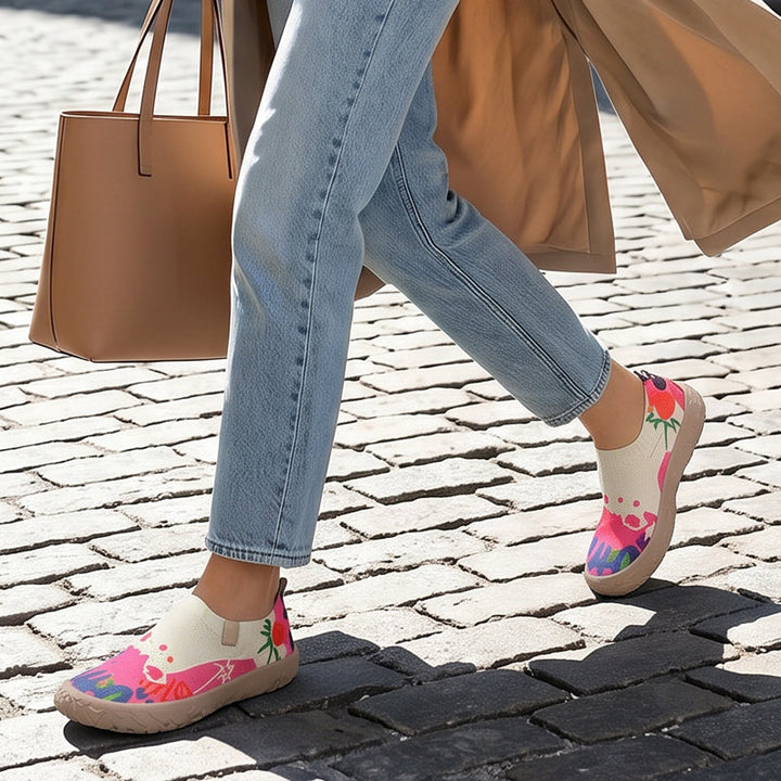 Zara | Artistic Print Slip-Ons & Flexible Sole