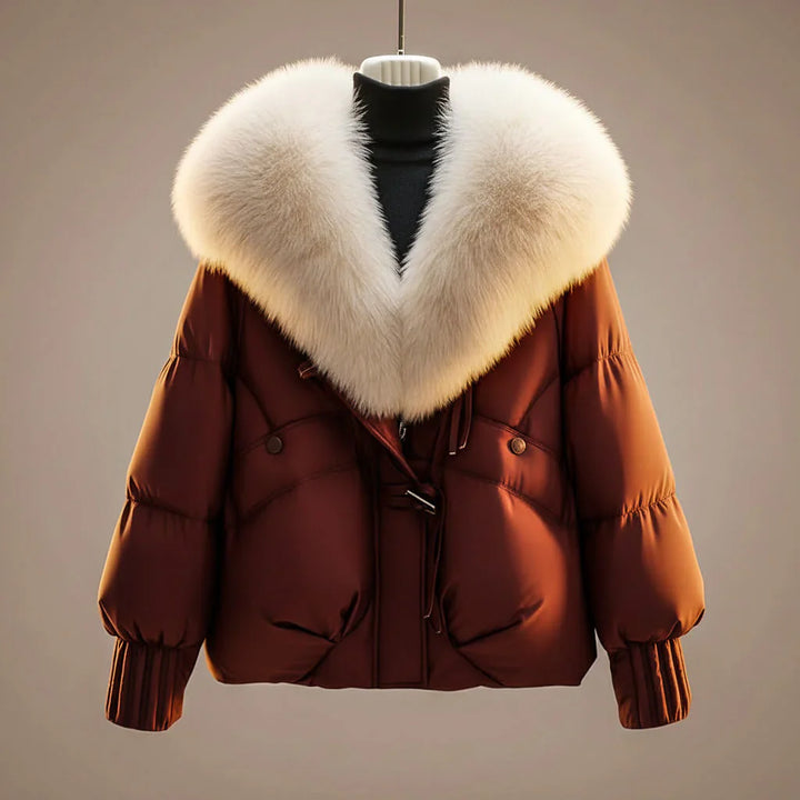 Willow - Padded Coat with Fur Collar