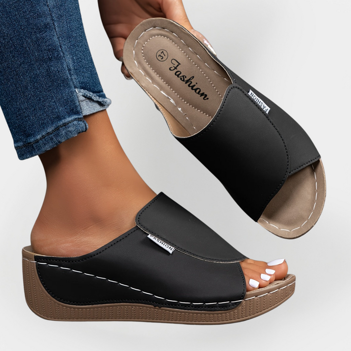 Mode Lumiére™ Orthopedic Leather Sandals