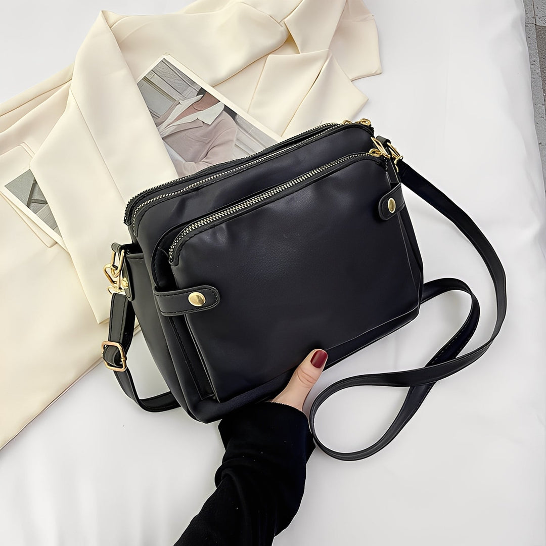 Michaela - Classic Leather Women's Shoulder Bag