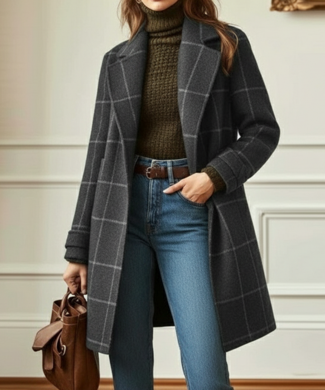 Arvae – Elegant checked coat