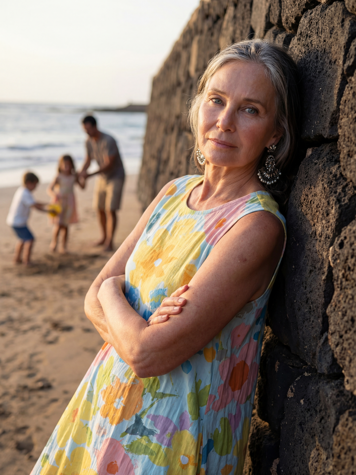 Talia | Coastal Textured Midi Dress
