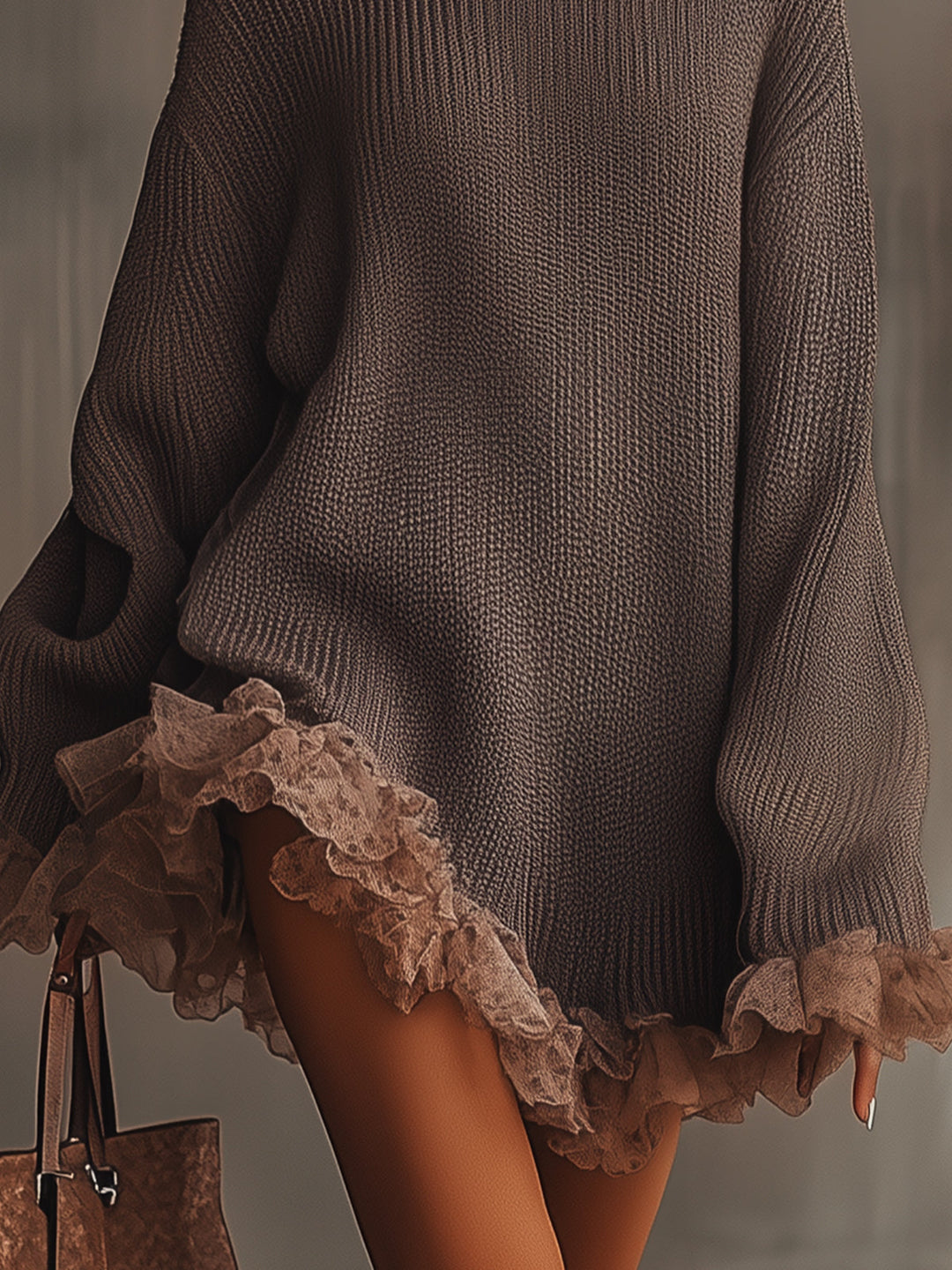 Frill jumper dress — Soft, warm & romantic