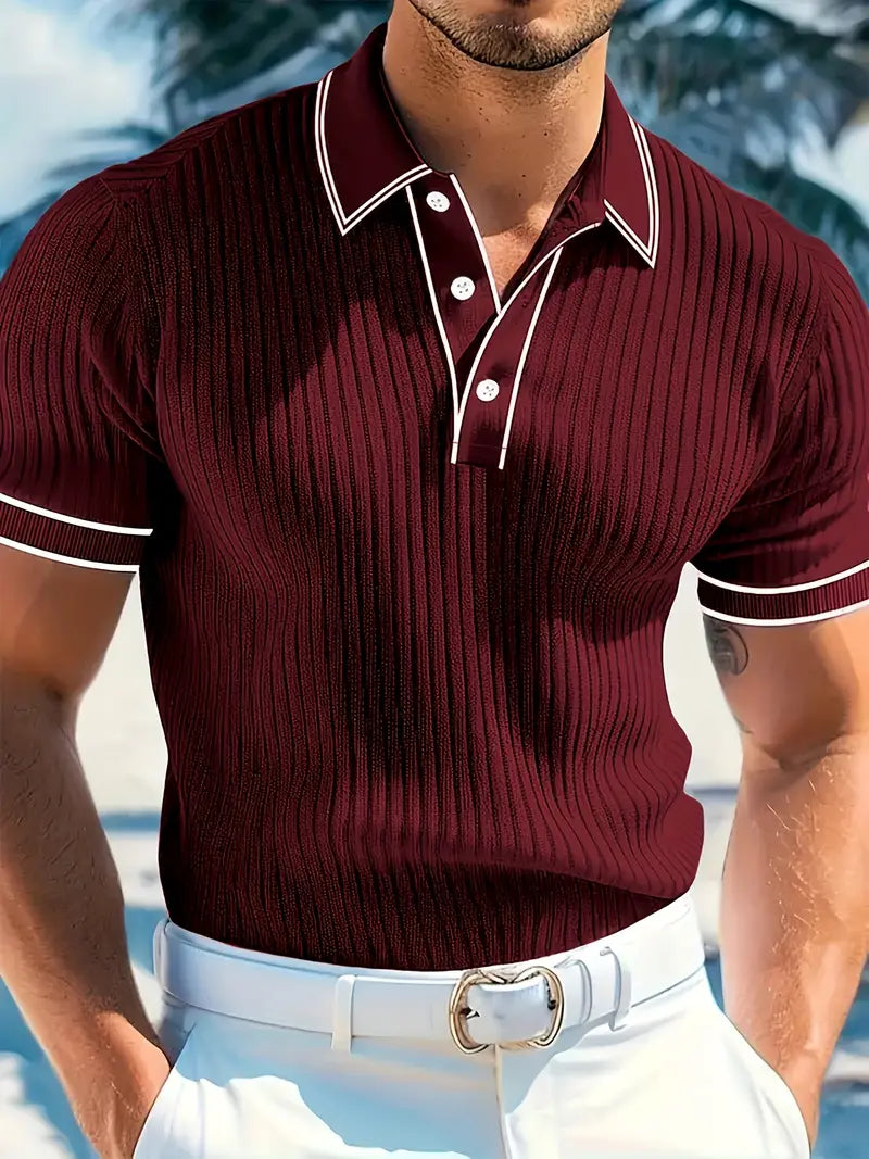 Mode Lumiére™| Elegant short-sleeved polo shirt
