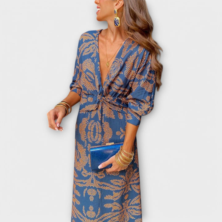 Mode Lumiére™ Oriana - Elegant Long-Sleeve Dresses