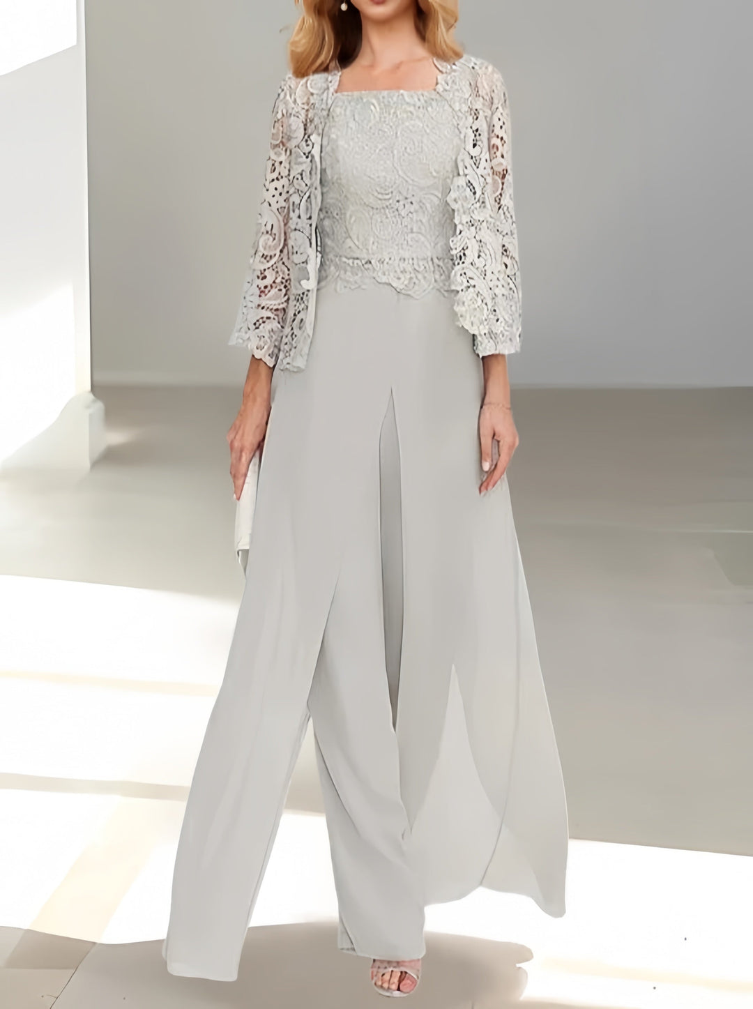 MOREAU LYON | ELEGANT CHIFFON PANT SUIT FOR WOMEN
