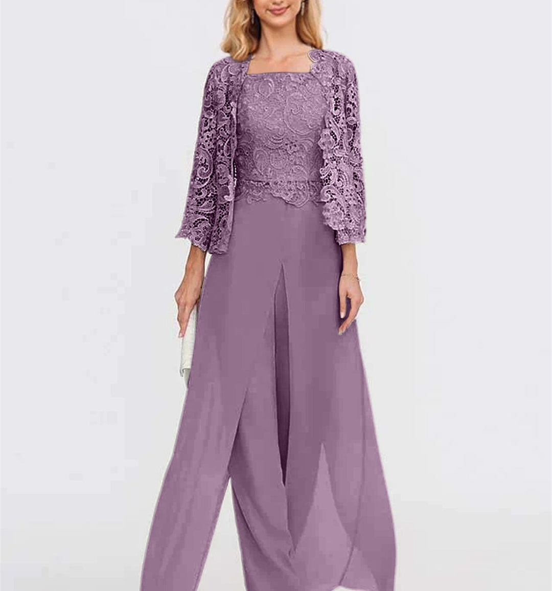 MOREAU LYON | ELEGANT CHIFFON PANT SUIT FOR WOMEN
