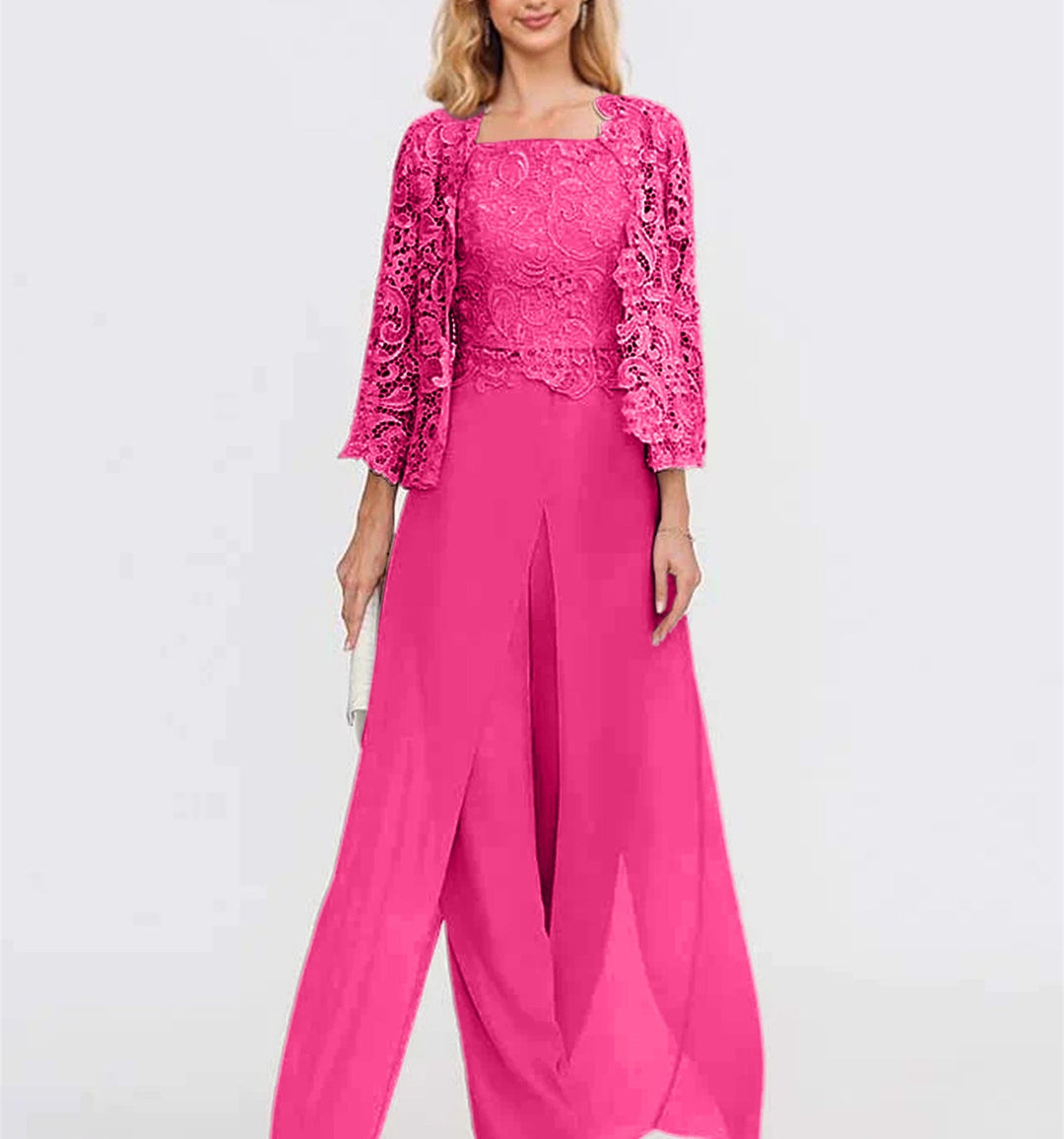 MOREAU LYON | ELEGANT CHIFFON PANT SUIT FOR WOMEN