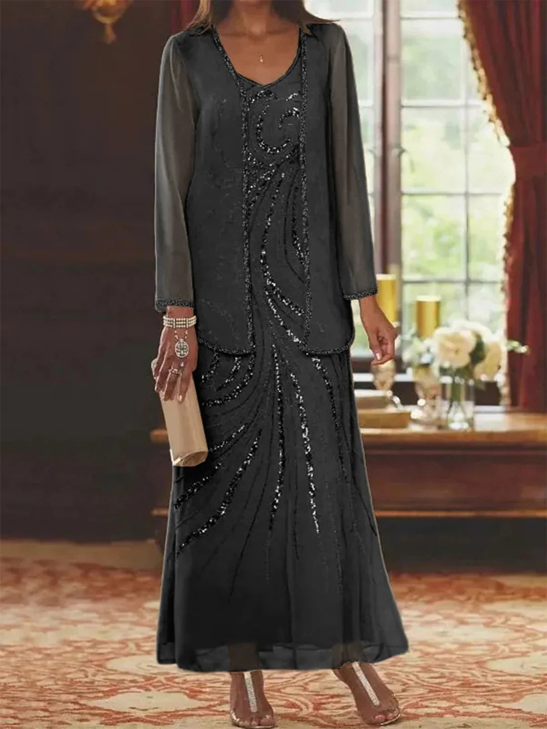 MOREAU LYON | WOMEN'S CHIFFON DRESS SET