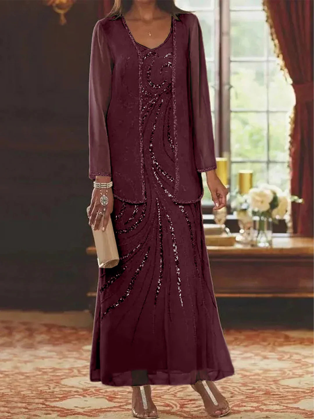 MOREAU LYON | WOMEN'S CHIFFON DRESS SET