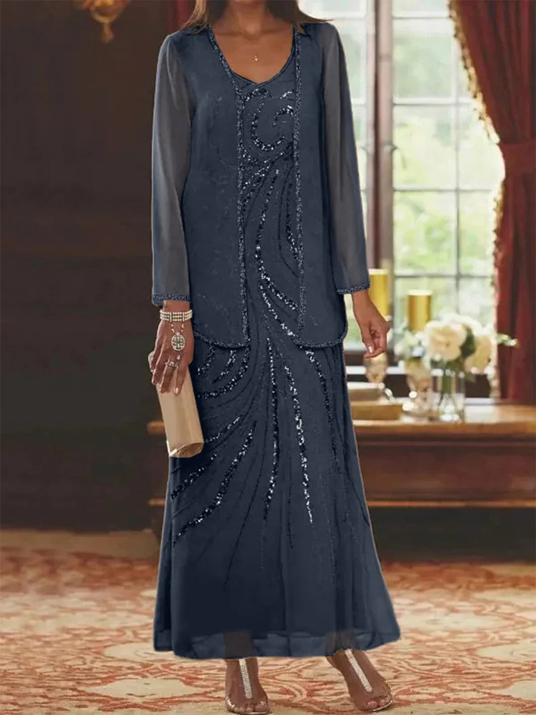MOREAU LYON | WOMEN'S CHIFFON DRESS SET