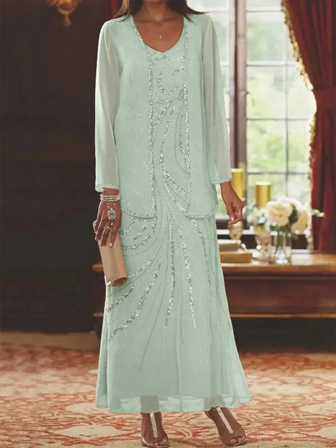 MOREAU LYON | WOMEN'S CHIFFON DRESS SET