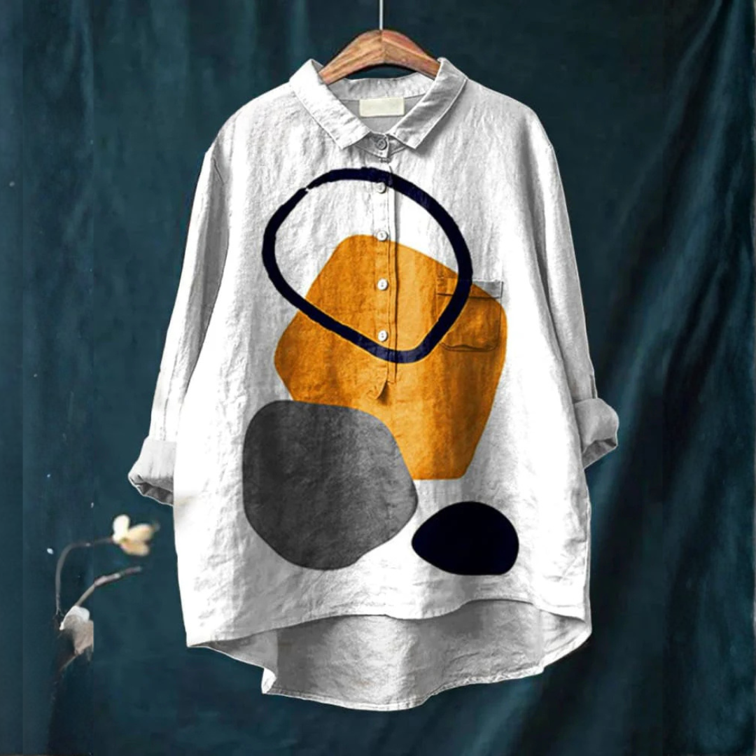 Mode Lumiére™ | Solène Pattern Elegant Shirt