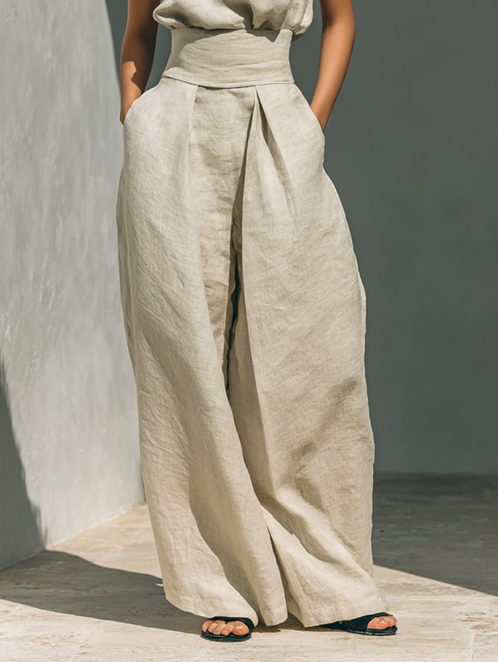 Mode Lumiére™ | WOMEN'S COTTON WIDE LEG PANT SET