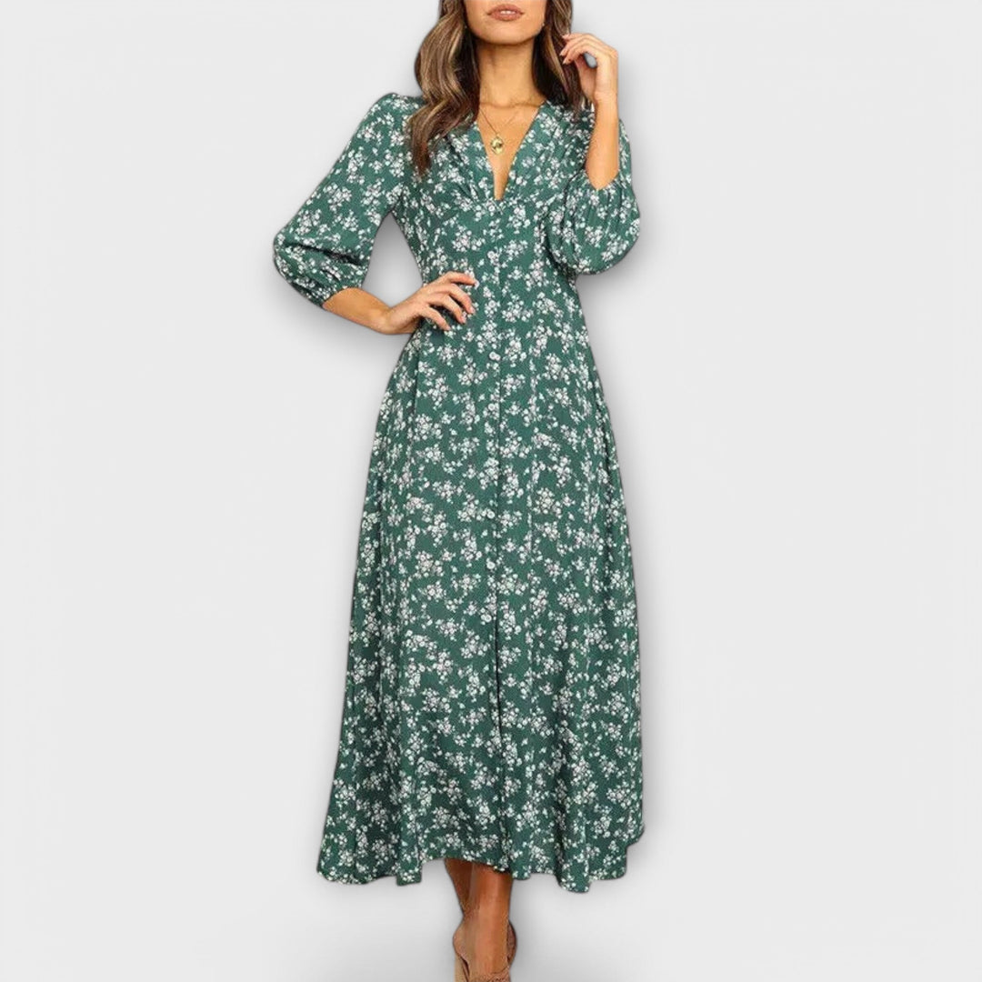 Women's Floral Print Maxi Dress