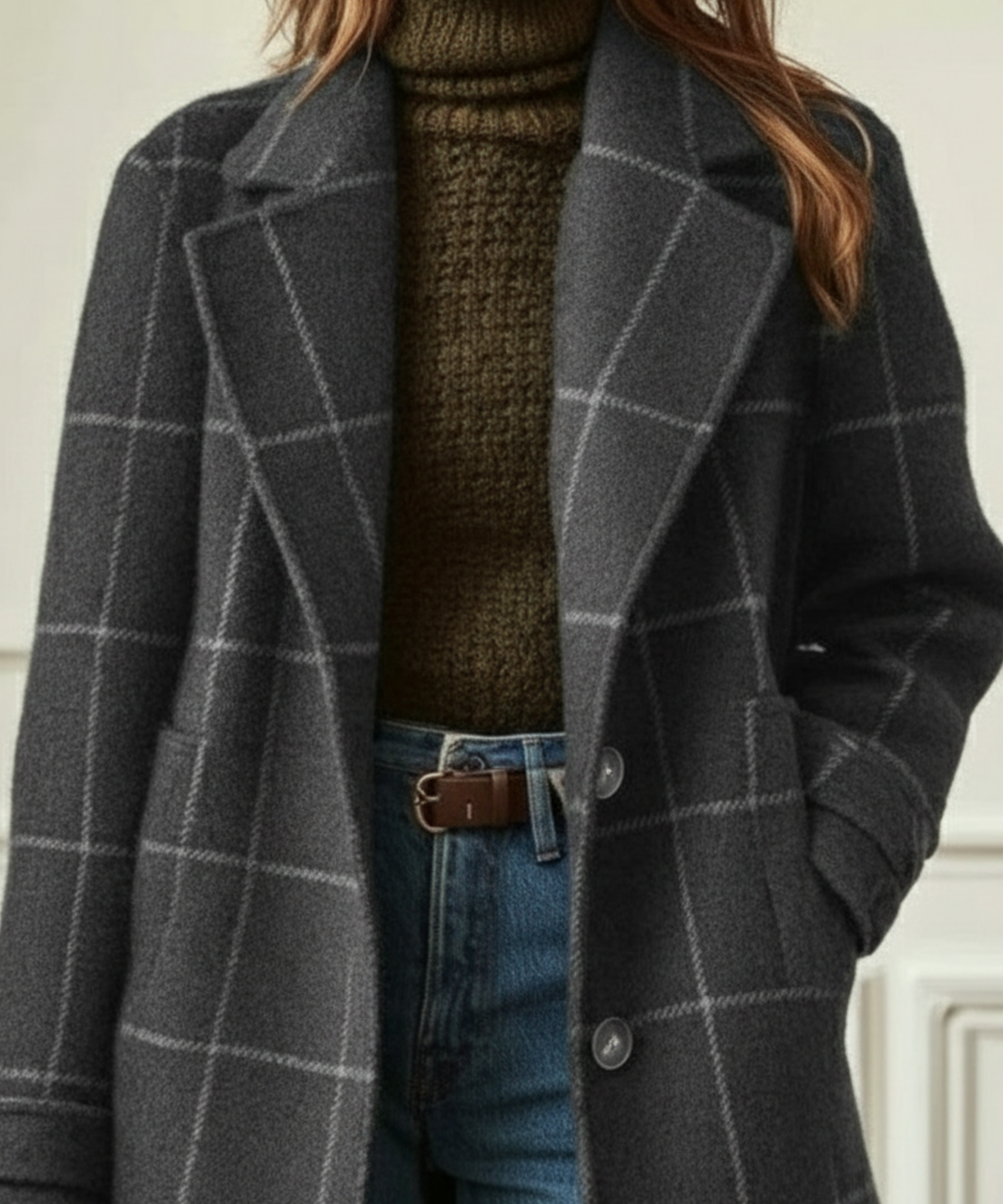 Arvae – Elegant checked coat