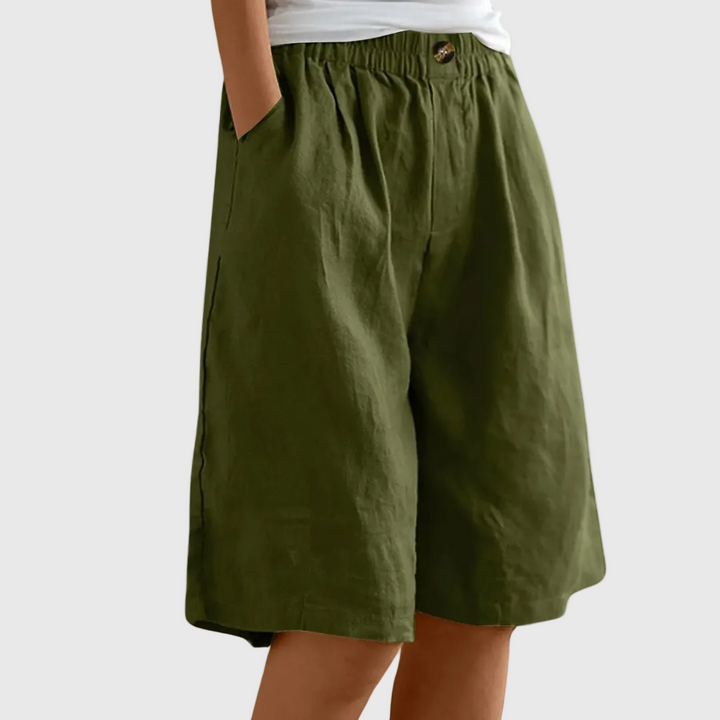 Mode Lumiére™| Marie Elastic Waist Loose Shorts