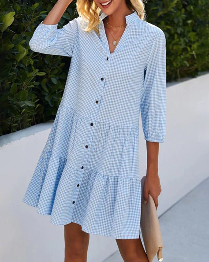 Zuri | Women's V-Neck Loose Shirt Dress