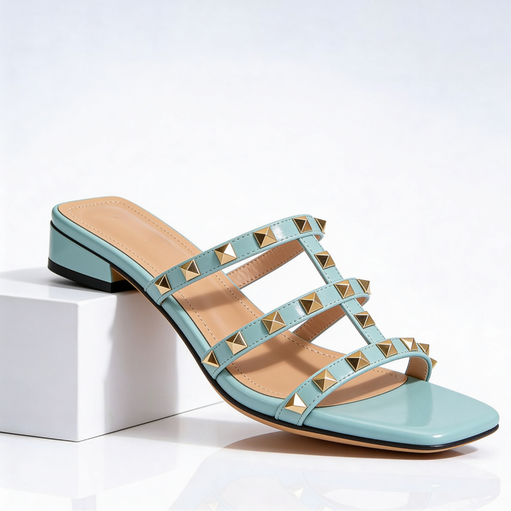 Velisanne | Studded Mules Stable Heel Comfort
