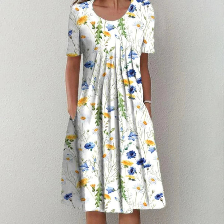 Women's flared floral summer dress - Emma
