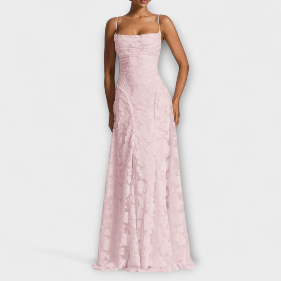 Emberly - Elegant Jacquard Maxi Dress
