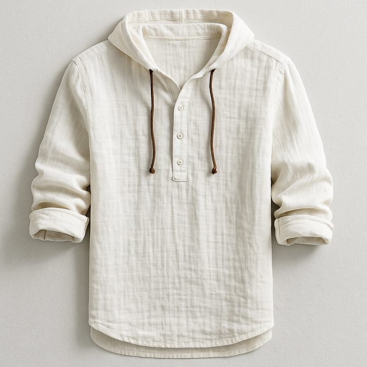 Lumiere™ Fashion | Premium Linen Casual Elegance Hoodie Shirt