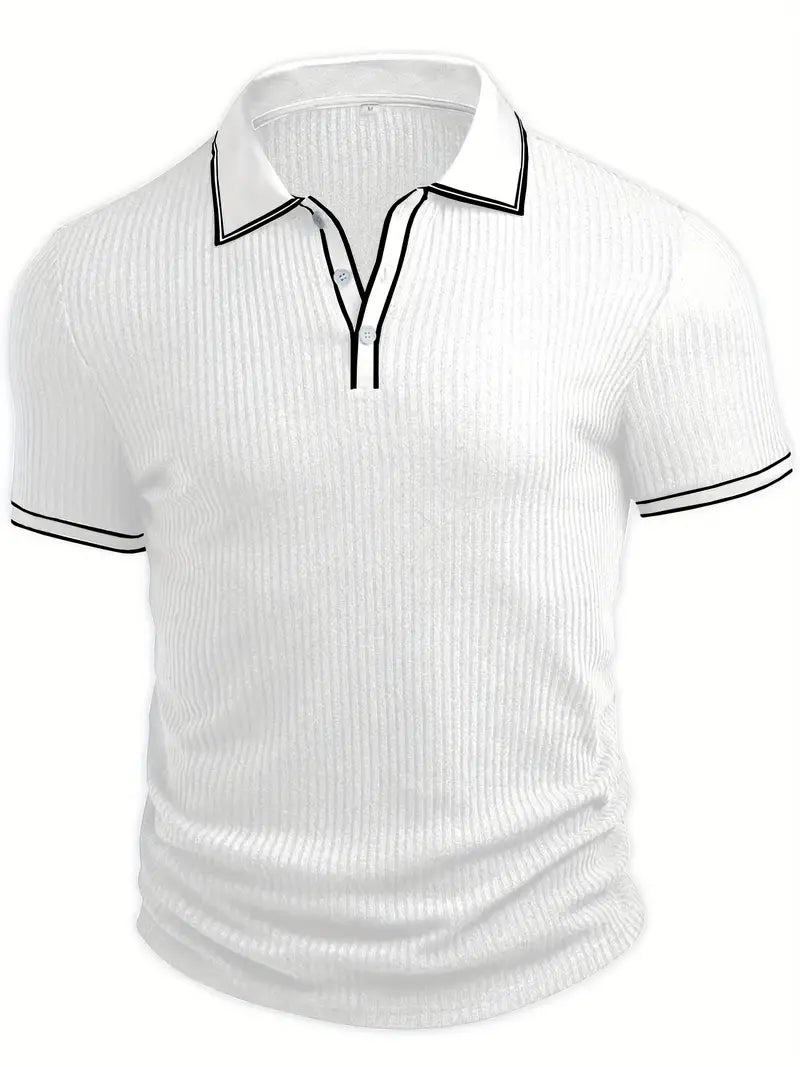 Mode Lumiére™| Elegant short-sleeved polo shirt