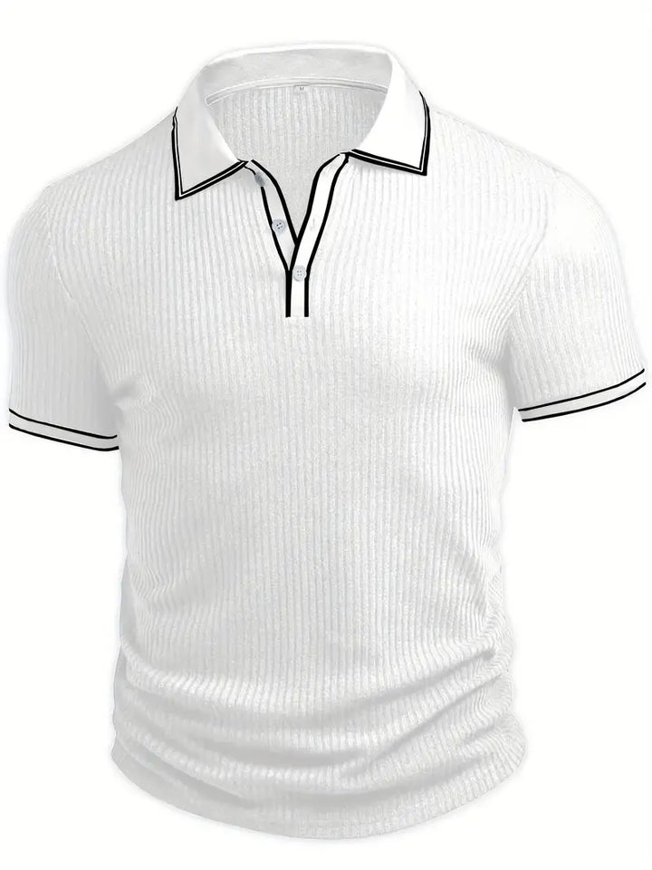 Mode Lumiére™| Elegant short-sleeved polo shirt
