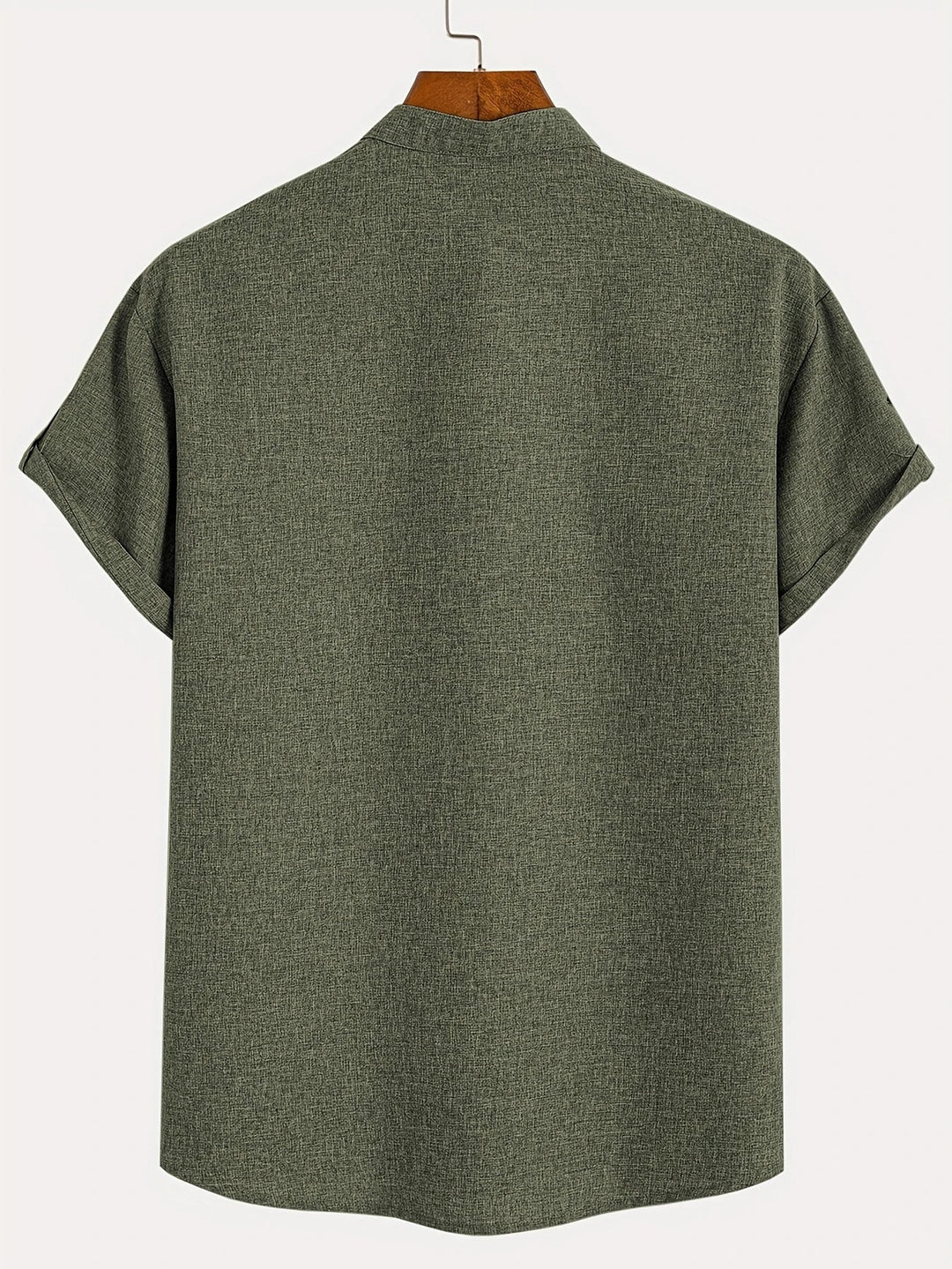 Light Mode | Stylish short-sleeve stand-collar shirt