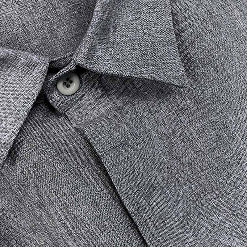 Mode Lumiére™ | Men's Linen and Cotton Casual Collar Shirt