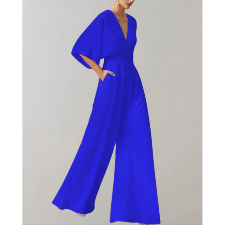 Celia | V-Neck & Wide-Leg Jumpsuit