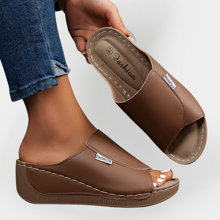 Mode Lumiére™ Orthopedic Leather Sandals